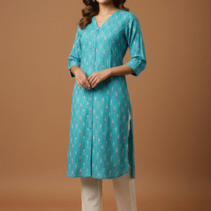 4847-  Ikkat A line  Kurtis