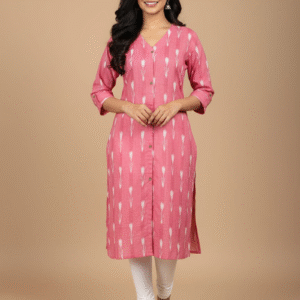 4852-  Ikkat A line  Kurtis