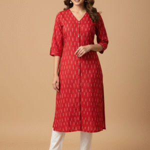 4861-  Ikkat A line  Kurtis