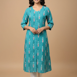 4862-  Ikkat  A line  Kurtis