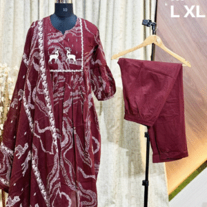 6010 - Umbrella kurti with pant and dupatta 3pc Sets