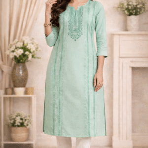 Mint Green Pure Cotton Kurti