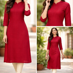 Classic Maroon Kurti for Women — Comfortable Daily Wear