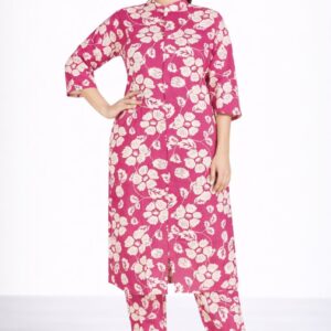 Pink Floral Printed Co Ord Set
