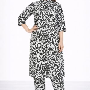 Black & White Abstract Printed Co Ord Set