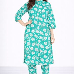 Green Floral Printed Co Ord Set
