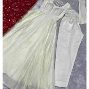 Dual Tone Anarkali Dress with Statement Dupatta