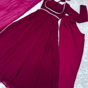Minimalist Elegant Anarkali Dress with Dupatta
