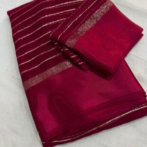 Premium Soft Silk Saree with Subtle Gold Detailing with Blouse