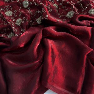 Women's Soft Silk Saree with Heavy Embroidery Work & Designer Pallu | Includes Blouse