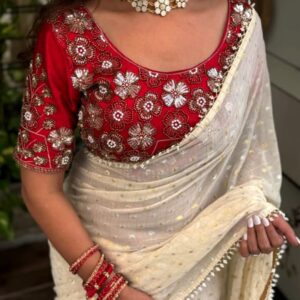 Ethnic Style Saree with Soft Texture & Intricate Designer Blouse | With Blouse