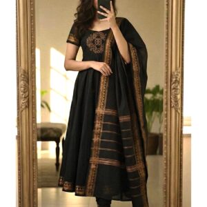 Traditional Weave Inspired Ethnic Dress Ensemble For Women
