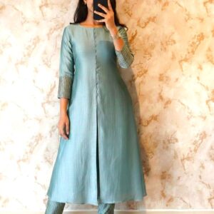 Women’s A-Line Kurti Pant Set | 3/4 Sleeve | Elegant Daily Wear Outfit