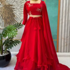 Women Fancy Occasion Wear Lehenga Set with Dupatta