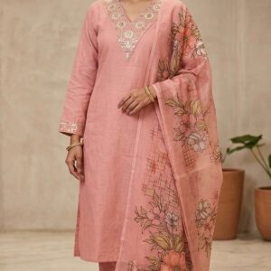 classic three-piece ethnic suit set