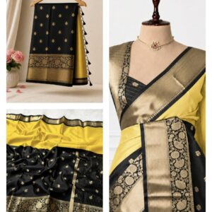 half semi silk banarasi saree