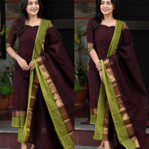 Women's Kanchi Cotton Kurti Pant With Dupatta Set
