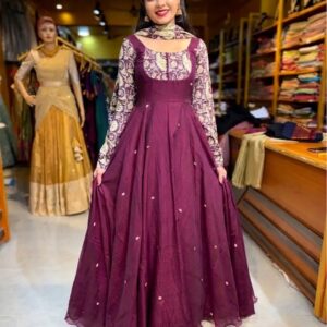 🌟 Stunning Designer Anarkali Gown with Dupatta ✨