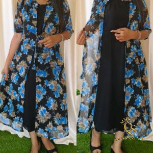 Black & Blue Floral Maternity Feeding Koti