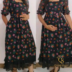Floral Black Dress