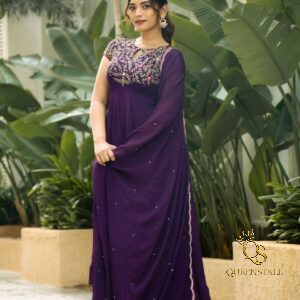 Elegance meets tradition in this Beautiful Georgette Anarkali